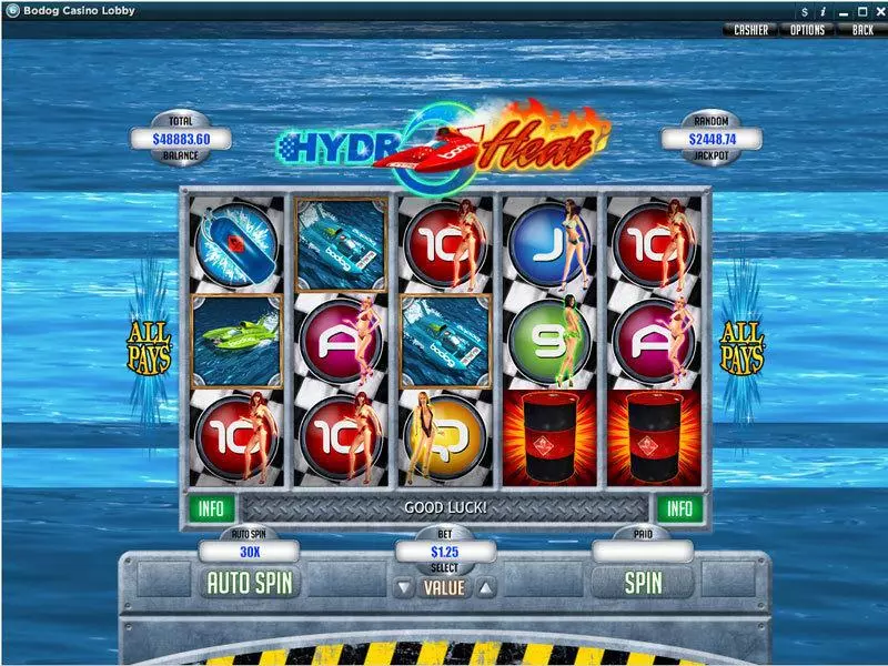 Hydro Heat  Real Money Slot made by RTG - Main Screen Reels