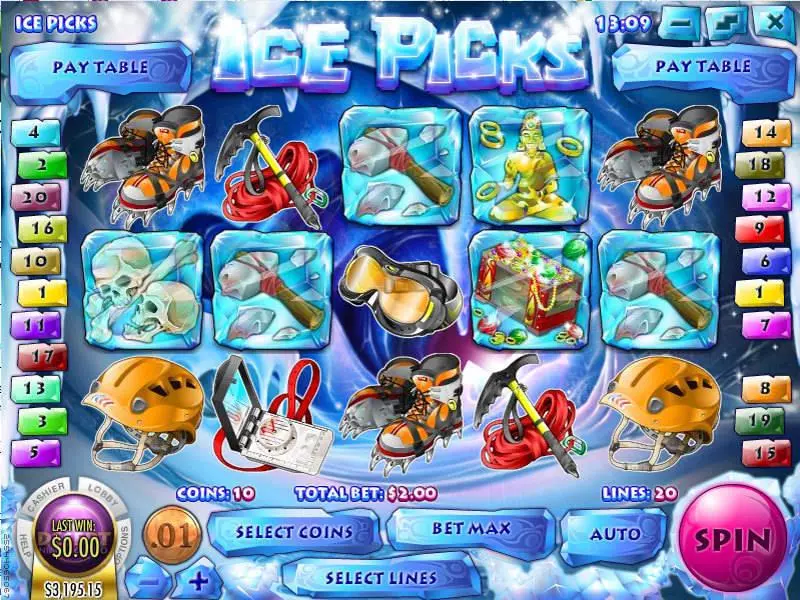 Ice Picks  Real Money Slot made by Rival - Main Screen Reels