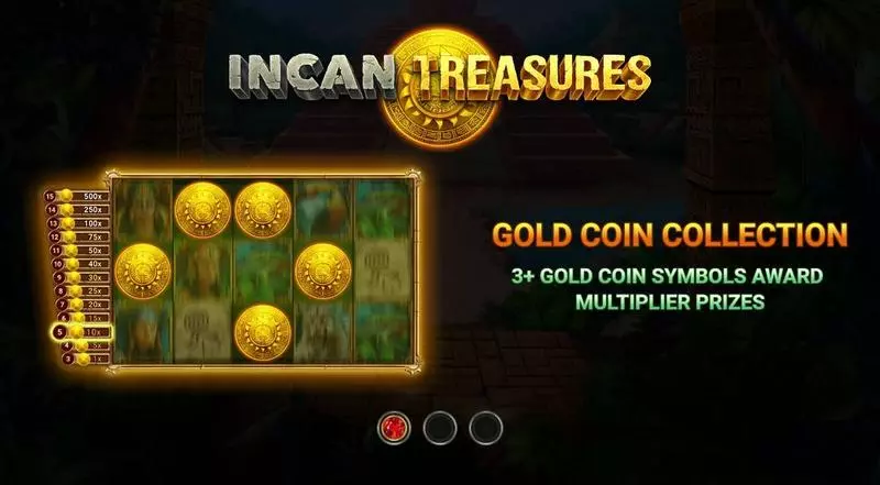 Incan Treasures  Real Money Slot made by Wizard Games - Introduction Screen