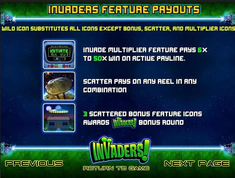 Invaders  Real Money Slot made by BetSoft - Info and Rules