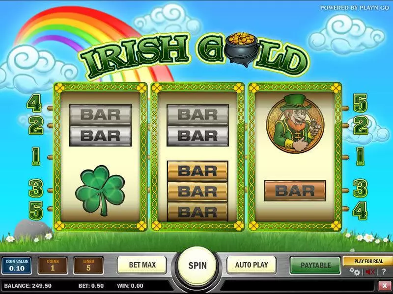 Irish Gold  Real Money Slot made by Play'n GO - Main Screen Reels
