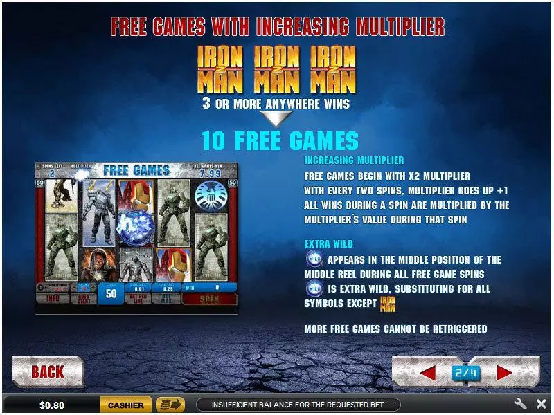 Iron Man 2 50 Line  Real Money Slot made by PlayTech - Bonus 1