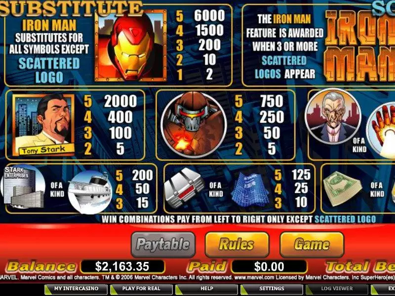 Iron Man  Real Money Slot made by CryptoLogic - Info and Rules