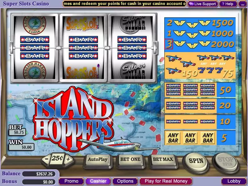 Island Hoppers  Real Money Slot made by WGS Technology - Main Screen Reels