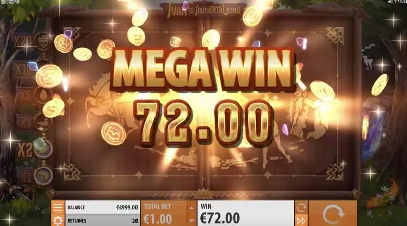 Ivan and the Immortal King   Real Money Slot made by Quickspin - Winning Screenshot