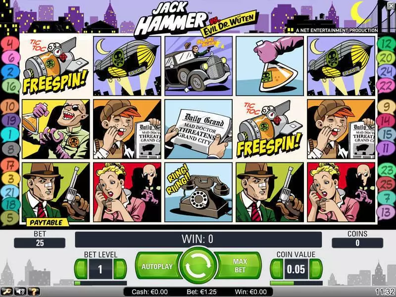 Jack Hammer  Real Money Slot made by NetEnt - Main Screen Reels