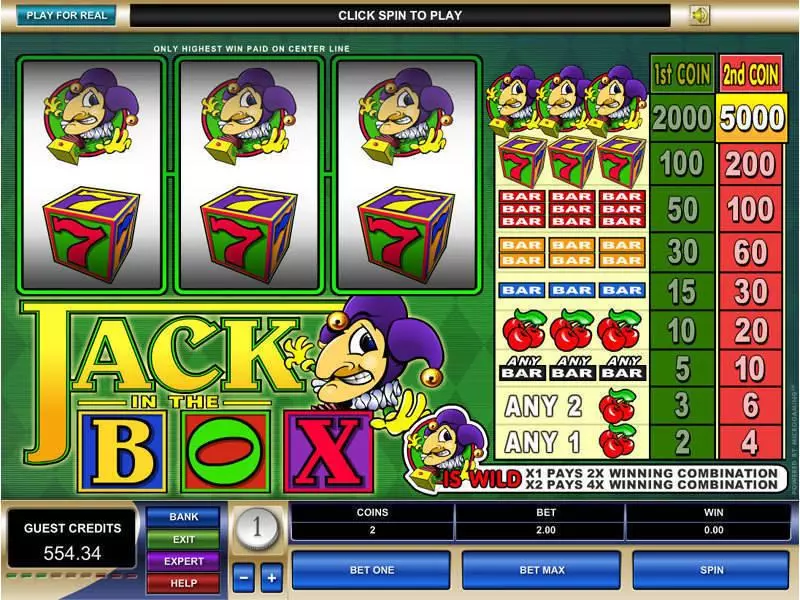 Jack in the Box  Real Money Slot made by Microgaming - Main Screen Reels