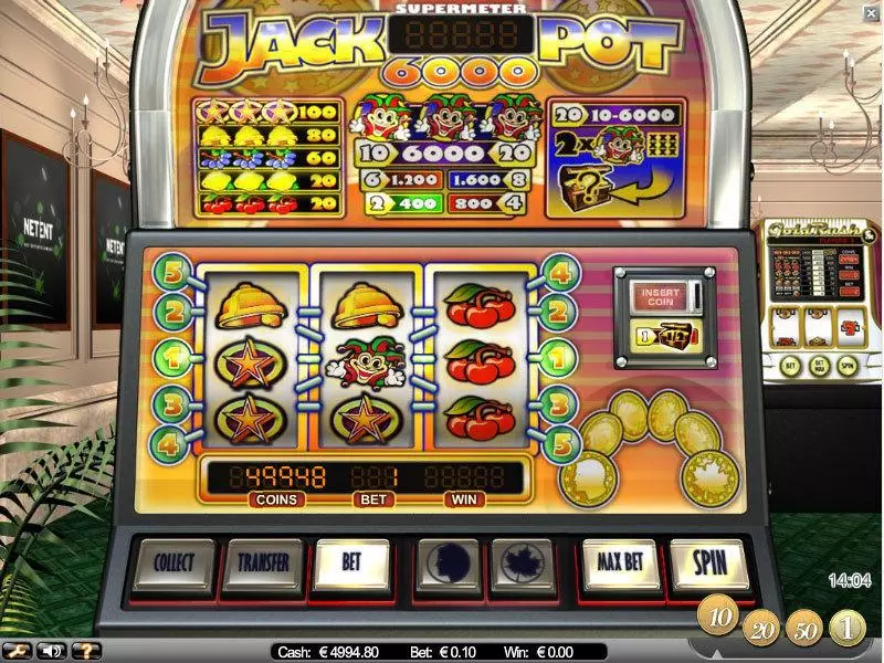Jackpot 6000  Real Money Slot made by NetEnt - Main Screen Reels