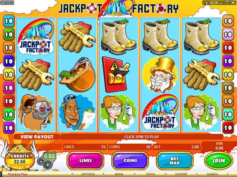 Jackpot Factory  Real Money Slot made by Microgaming - Main Screen Reels