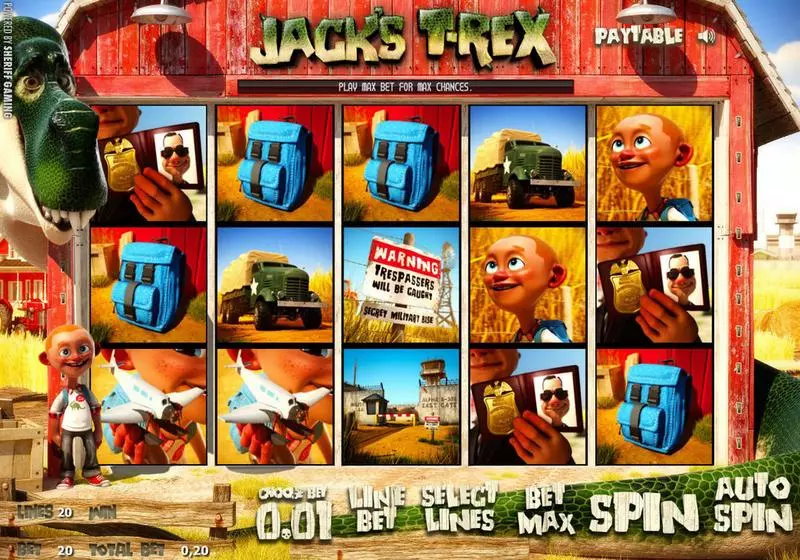 Jack's T-Rex  Real Money Slot made by Sheriff Gaming - Info and Rules