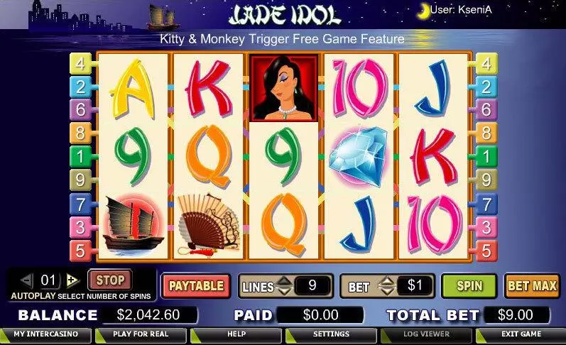 Jade Idol  Real Money Slot made by CryptoLogic - Main Screen Reels