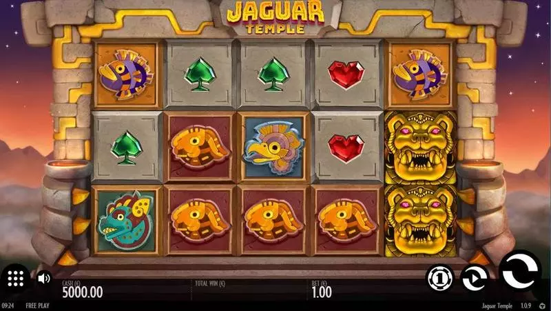 Jaguar Temple  Real Money Slot made by Thunderkick - Main Screen Reels