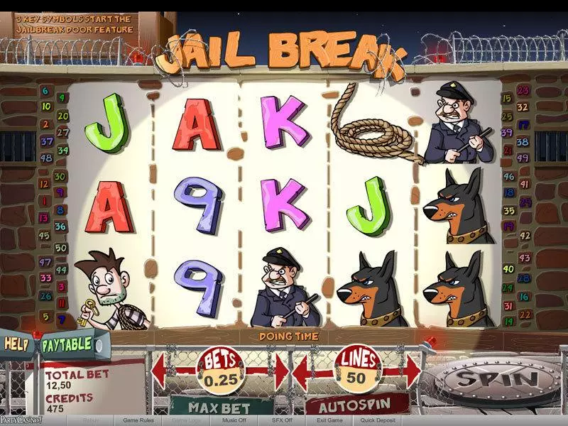 Jail Break  Real Money Slot made by bwin.party - Main Screen Reels