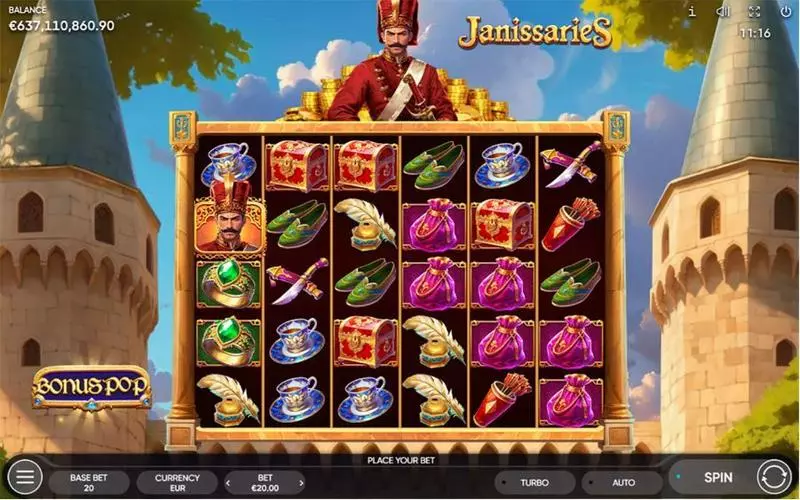 Janissaries  Real Money Slot made by Endorphina - Main Screen Reels