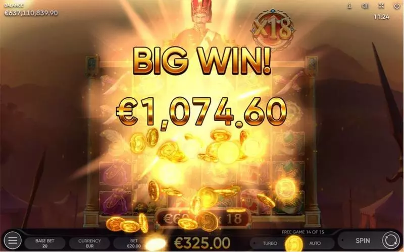 Janissaries  Real Money Slot made by Endorphina - Winning Screenshot