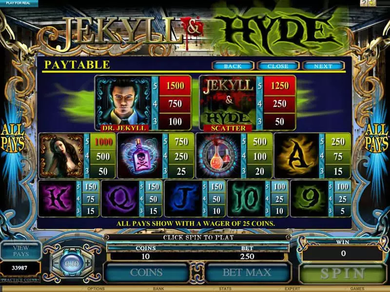 Jekyll and Hyde  Real Money Slot made by Microgaming - Info and Rules