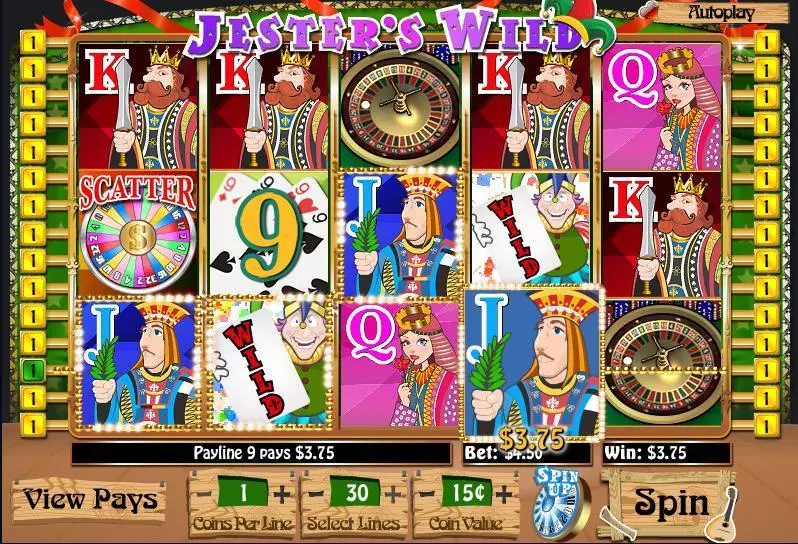 Jester's Wild  Real Money Slot made by WGS Technology - Main Screen Reels