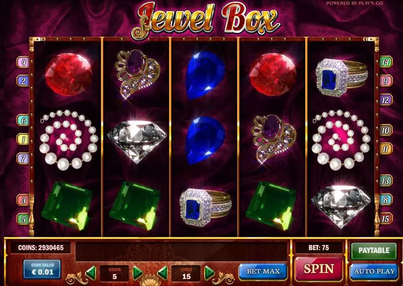 Jewel Box  Real Money Slot made by Play'n GO - Main Screen Reels