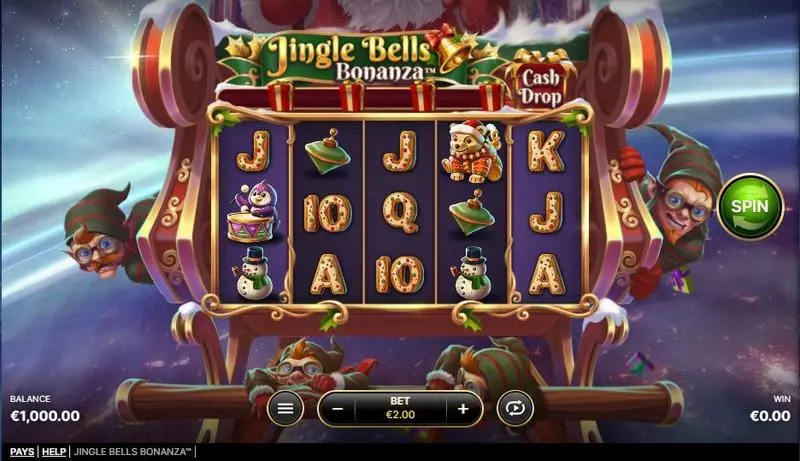 Jingle Bells Bonanza  Real Money Slot made by NetEnt - Main Screen Reels