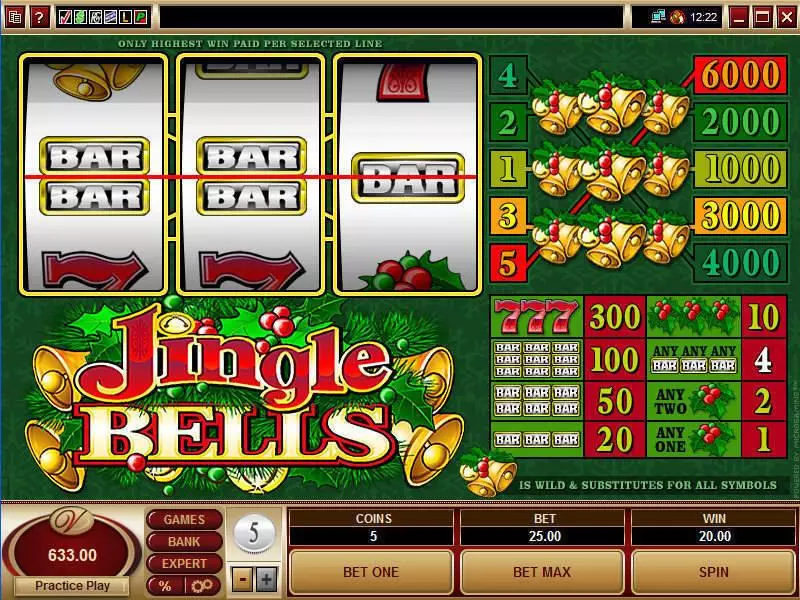 Jingle Bells  Real Money Slot made by Microgaming - Main Screen Reels
