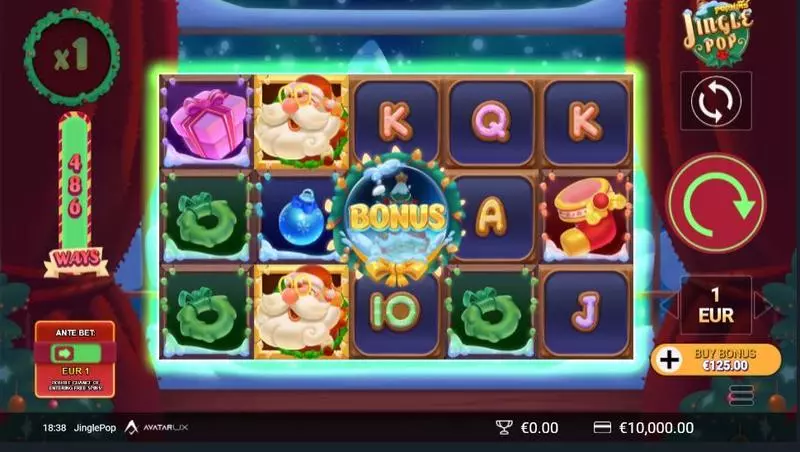 JinglePop  Real Money Slot made by AvatarUX - Main Screen Reels
