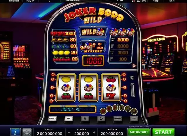 Joker 5000 Wild  Real Money Slot made by Greentube - Main Screen Reels