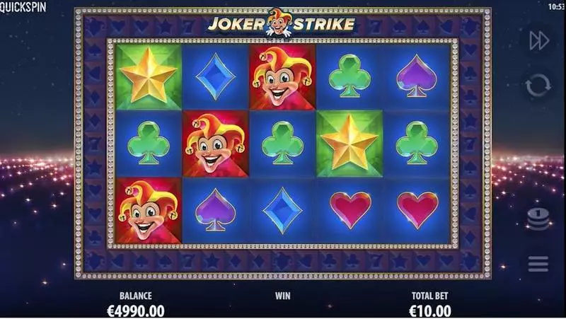Joker Strike  Real Money Slot made by Quickspin - Main Screen Reels