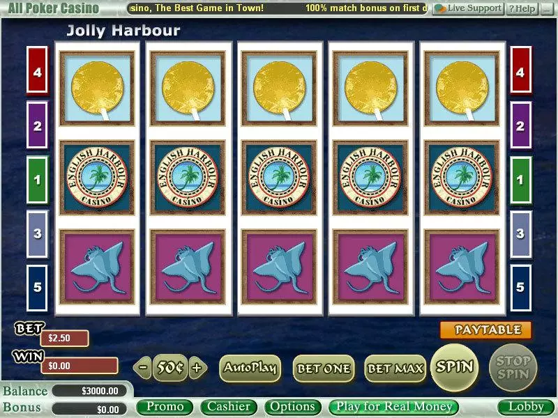 Jolly Harbour  Real Money Slot made by WGS Technology - Main Screen Reels