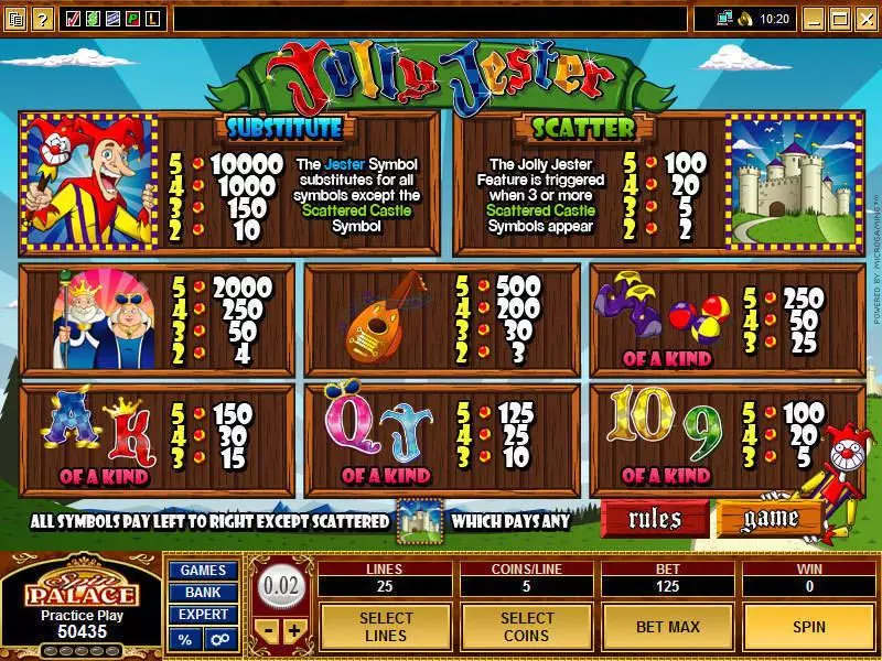 Jolly Jester  Real Money Slot made by Microgaming - Info and Rules