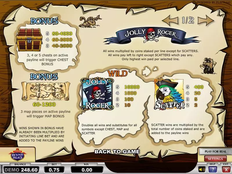 Jolly Roger  Real Money Slot made by Play'n GO - Info and Rules
