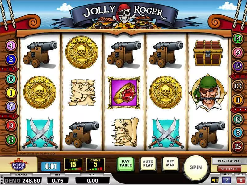 Jolly Roger  Real Money Slot made by Play'n GO - Main Screen Reels