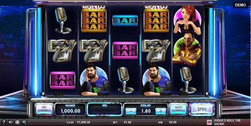 Judges rule the Show  Real Money Slot made by Red Rake Gaming - Main Screen Reels
