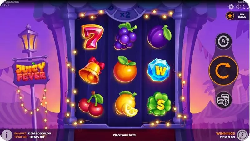 Juicy Fever  Real Money Slot made by Mancala Gaming - Main Screen Reels