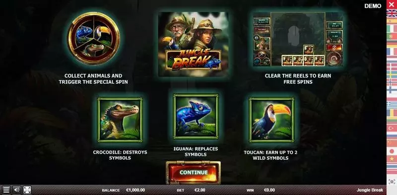 Jungle Break  Real Money Slot made by Red Rake Gaming - Info and Rules