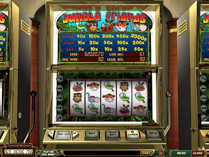 Jungle Friends  Real Money Slot made by PlayTech - Main Screen Reels