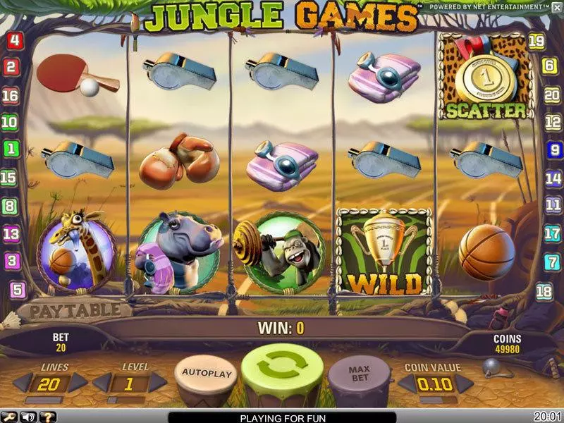 Jungle Games  Real Money Slot made by NetEnt - Main Screen Reels
