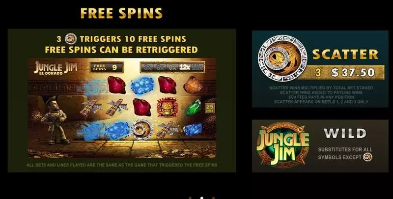 Jungle Jim El Dorado  Real Money Slot made by Microgaming - Info and Rules