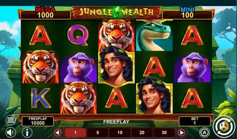 Jungle Wealth Hold And Win  Real Money Slot made by 1Spin4Win - Main Screen Reels