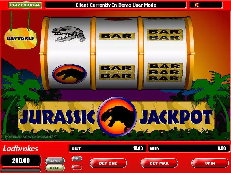 Jurassic Jackpot Big Reel  Real Money Slot made by Microgaming - Main Screen Reels