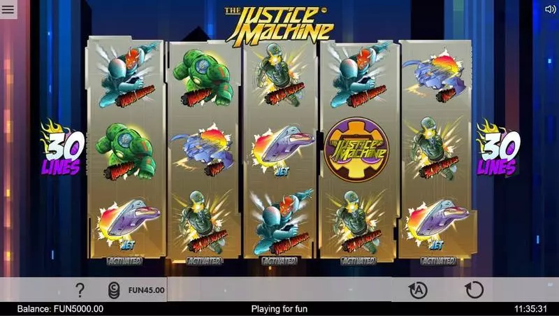 Justice Machine  Real Money Slot made by 1x2 Gaming - Main Screen Reels