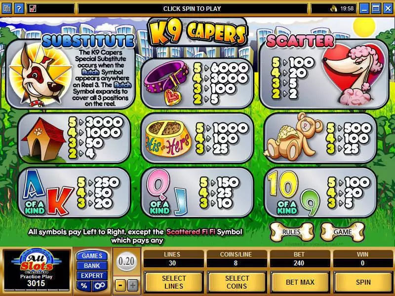 K9 Capers  Real Money Slot made by Microgaming - Info and Rules