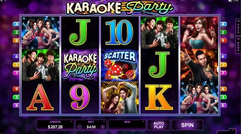 Karaoke Party  Real Money Slot made by Microgaming - Main Screen Reels