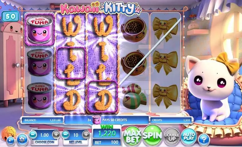Kawaii Kitty  Real Money Slot made by BetSoft - Introduction Screen