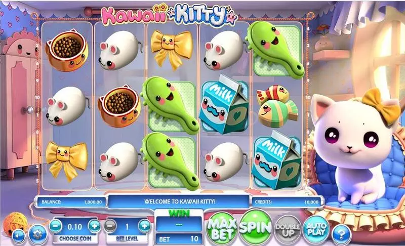 Kawaii Kitty  Real Money Slot made by BetSoft - Main Screen Reels