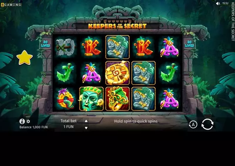 Keepers of Secret  Real Money Slot made by BGaming - Main Screen Reels