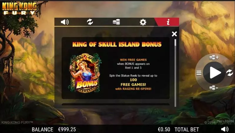 King Kong Fury   Real Money Slot made by NextGen Gaming - Info and Rules