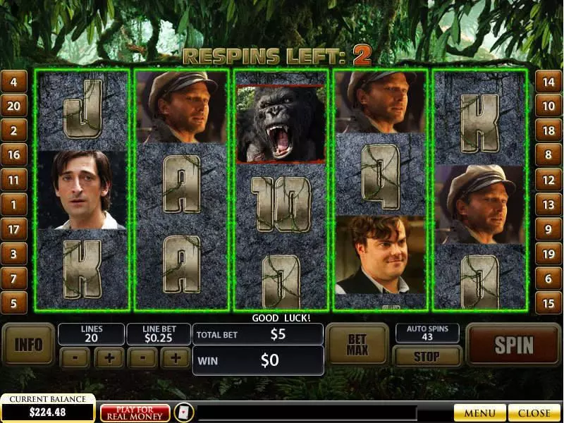 King Kong  Real Money Slot made by PlayTech - Bonus 2
