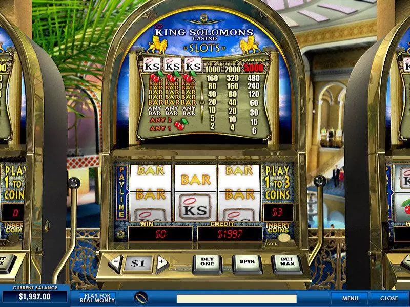King Solomons  Real Money Slot made by PlayTech - Main Screen Reels