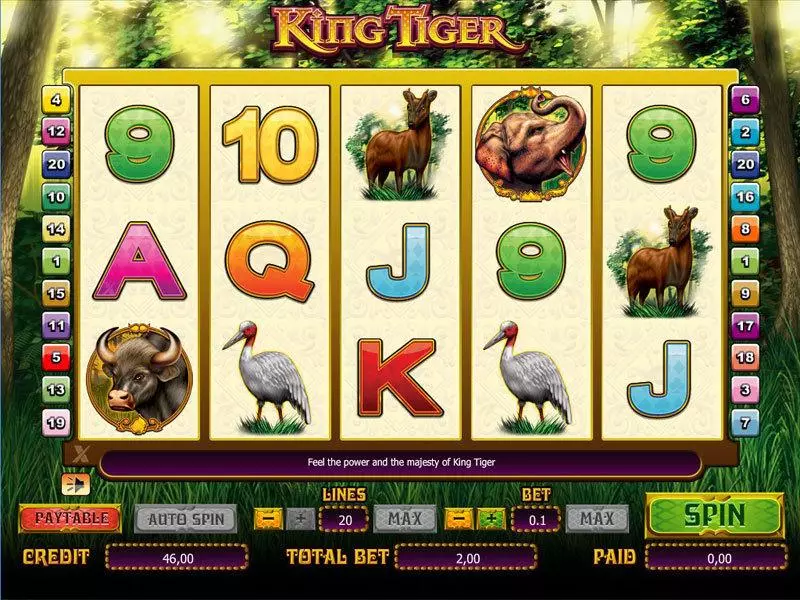 King Tiger  Real Money Slot made by bwin.party - Main Screen Reels