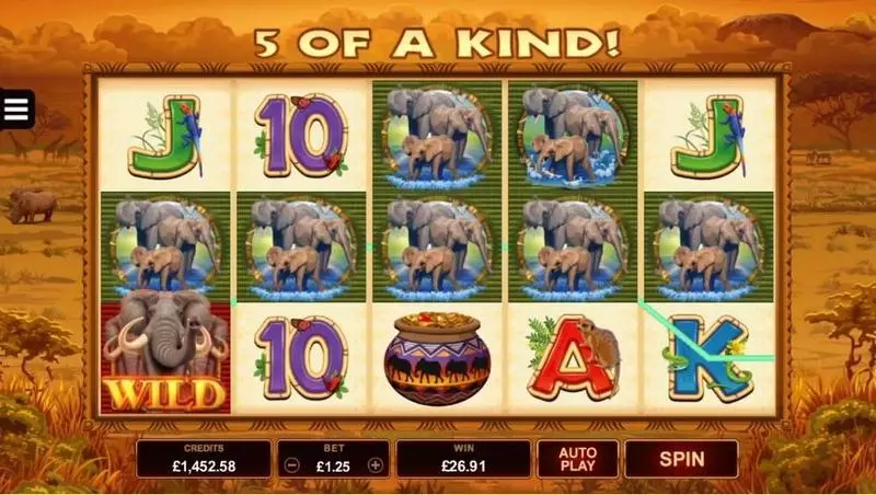 King Tusk  Real Money Slot made by Microgaming - Main Screen Reels